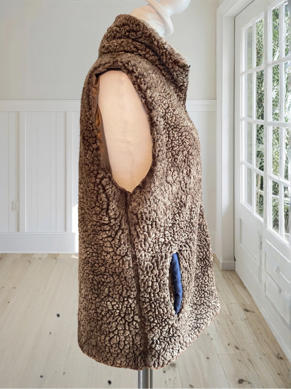 SIMPLY SOUTHERN Women's Brown Sherpa Fleece Vest Full Zip Cozy Outerwear Size L - Picture 7 of 14